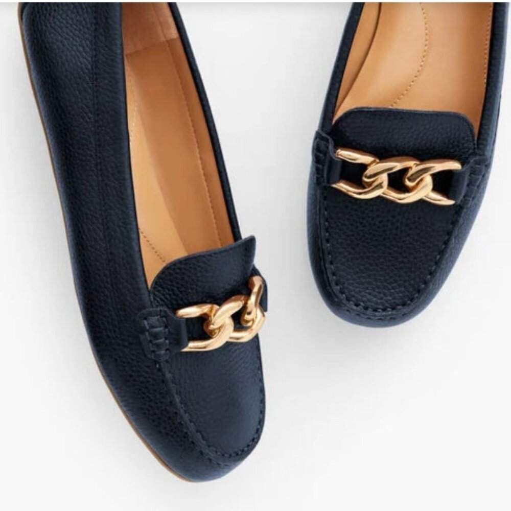 Talbots Everson Leather Chain Driving Loafers - I… - image 1